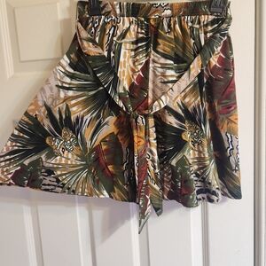 Michele High Waist Tropical Print Shorts
